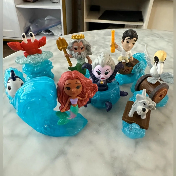 The Little Mermaid McDonalds Complete Toy Collection  all 8 included - Picture 1 of 7